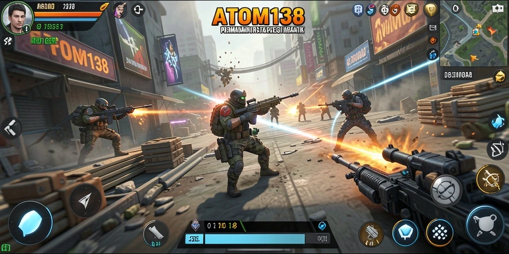 Screenshot ATOM138 menampilkan aksi strategi yang mendebarkan.