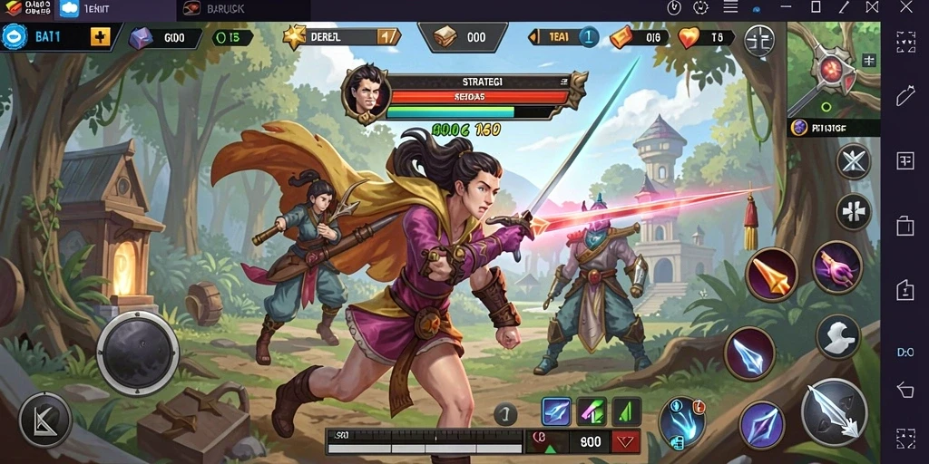 Tampilan gameplay menarik dari <strong>BARU01</strong> yang menampilkan pertempuran strategis.