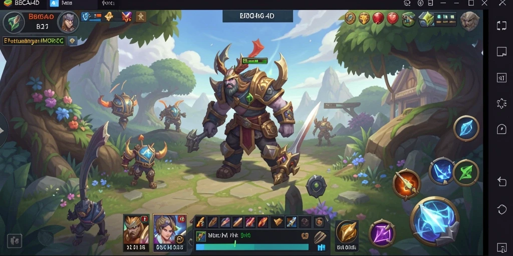 Screenshot gameplay BBCA4D menampilkan aksi pertarungan yang mendebarkan dalam dunia MMORPG.