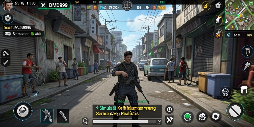 Tampilan gameplay DMD999 menampilkan keseruan simulasi yang mendalam.