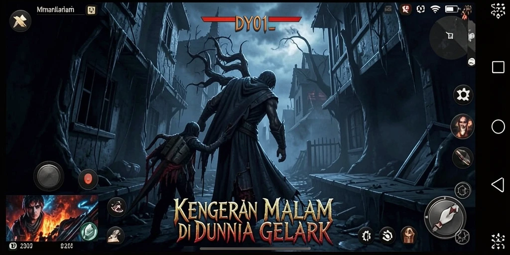 Tangkapan layar yang menunjukkan ketegangan gameplay Horror di DY01.