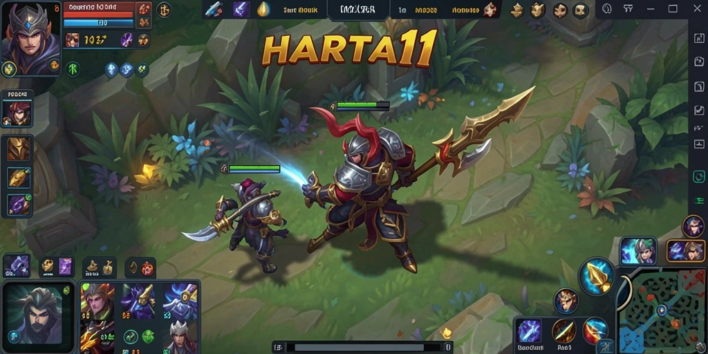 Gameplay HARTA11 yang seru dan mendebarkan dalam dunia MOBA.