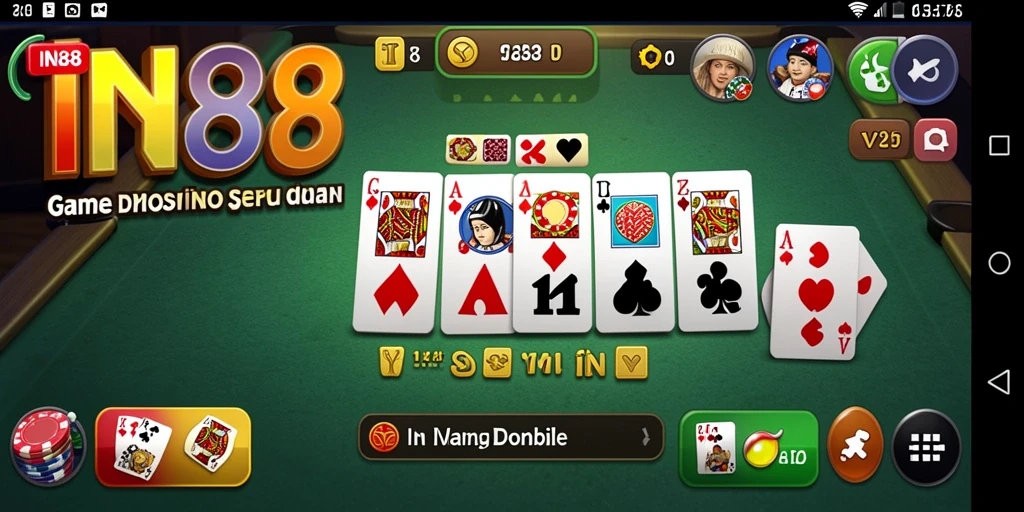 Tampilan menarik dari gameplay Domino di IN88.