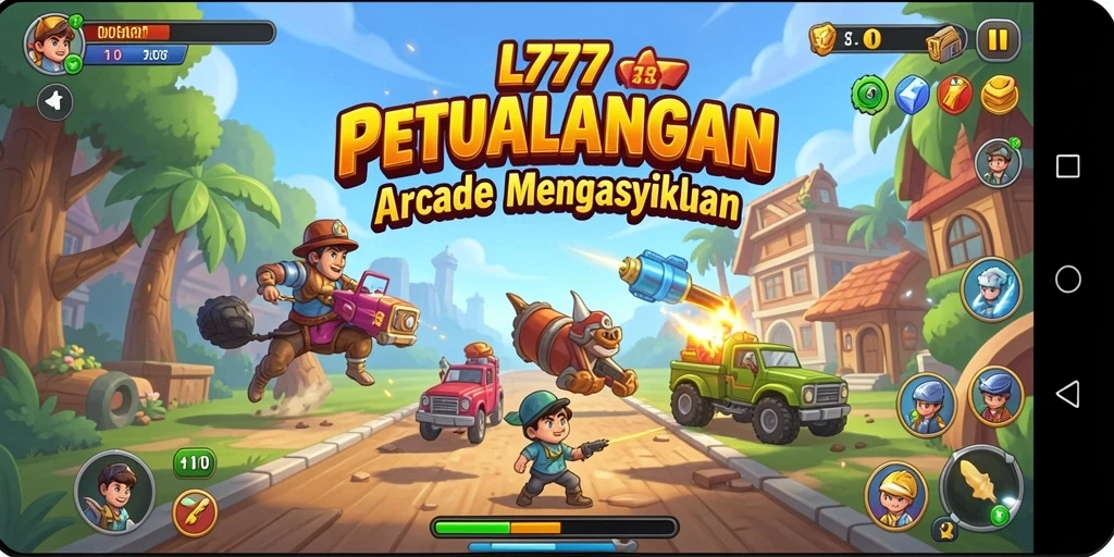 Tampilan gameplay seru dari L777 dalam aksi arcade.