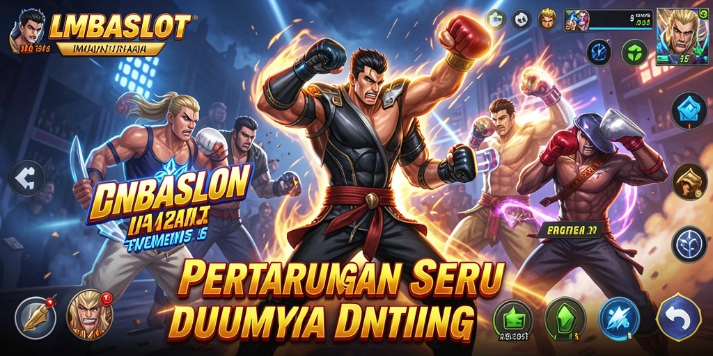 Tangkapan layar LMBASLOT menampilkan aksi pertarungan yang mendebarkan.