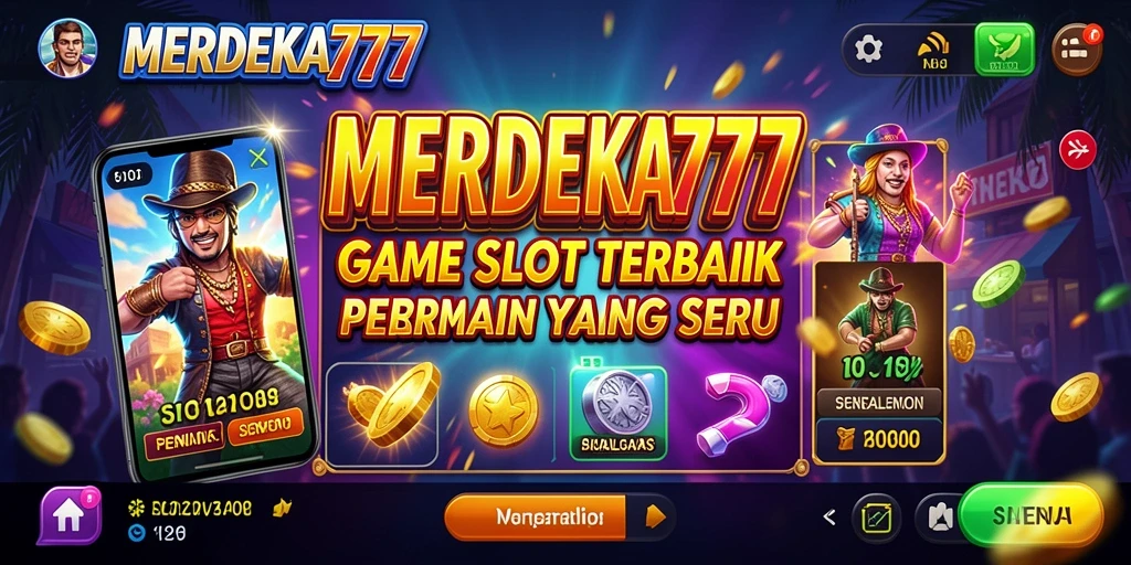 Tampilan gameplay MERDEKA777 yang menarik dan penuh warna.
