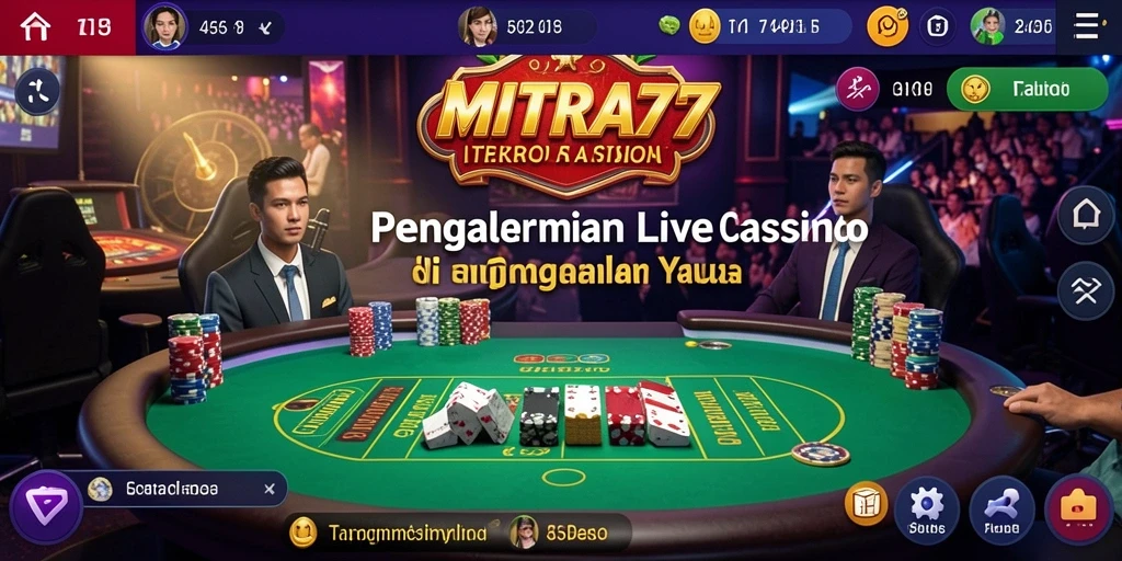 Tampilan gameplay Live Casino yang mendebarkan dan interaktif.