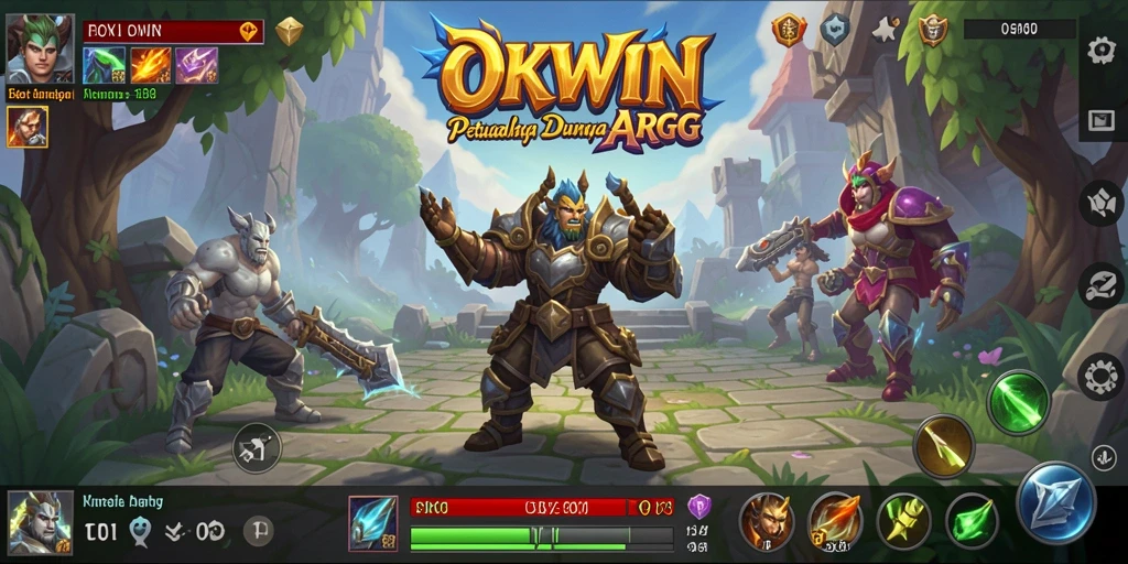 Tampilkan momen thrilling dalam gameplay OKWIN ARPG.