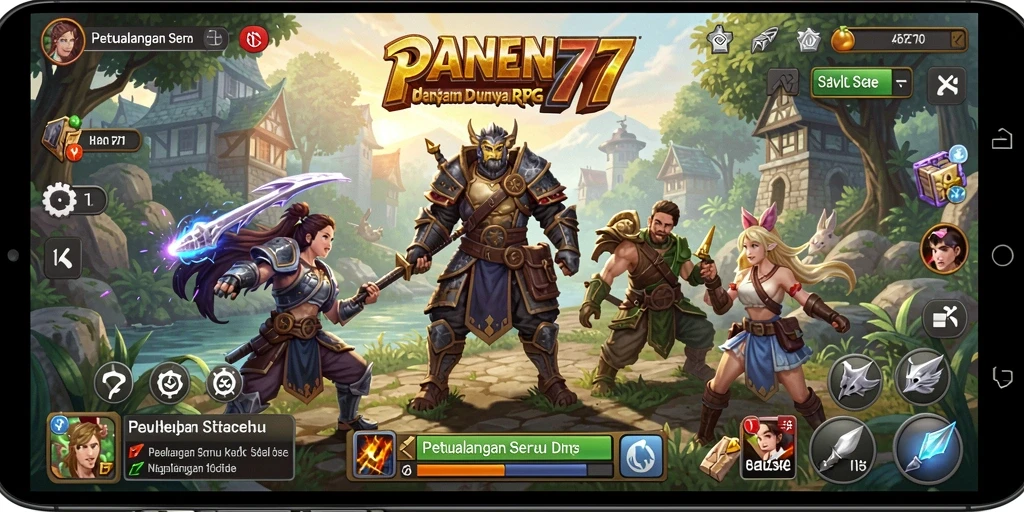 Tampilan screenshot utama PANEN77 menampilkan aksi seru dalam dunia RPG.