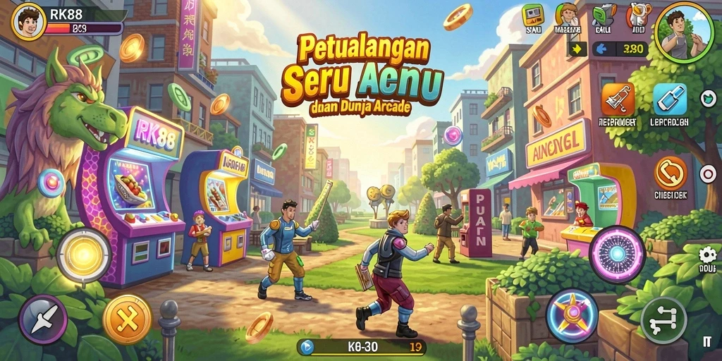Screenshot gameplay RK88, menampilkan aksi seru dalam permainan Arcade.