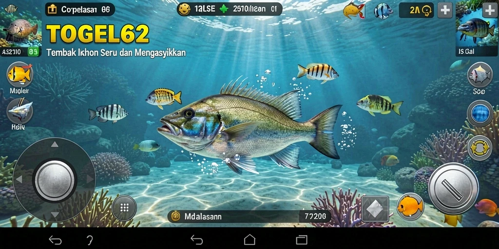 Screenshot gameplay TOGEL62 dengan aksi tembak ikan yang seru.