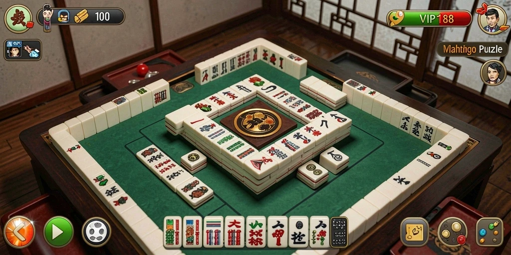 Tangkapan layar menunjukkan gameplay Mahjong yang seru dan menantang.